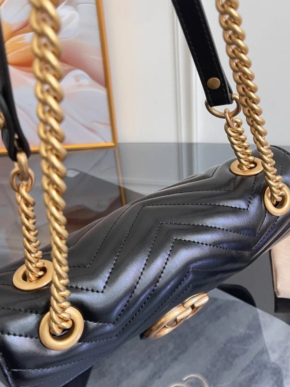 Gucci GG Marmont Small Shoulder Bag Black